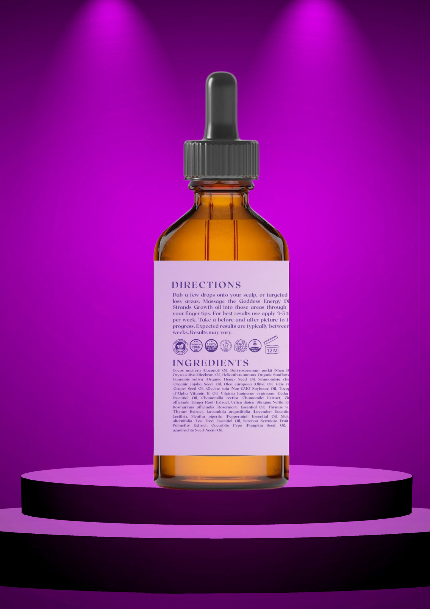 Divine Strands Hair Growth OilDescriptionDivine Strands Hair Growth Oil is a 100% natural blend designed to nourish your hair and promote healthy growth. Infused with a unique combination of esseDivine Strands Hair Growth Oil