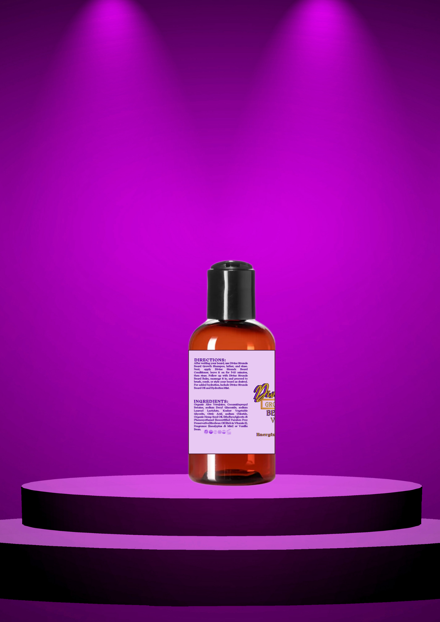 Divine Strands Beard Shampoo Vanilla Bean